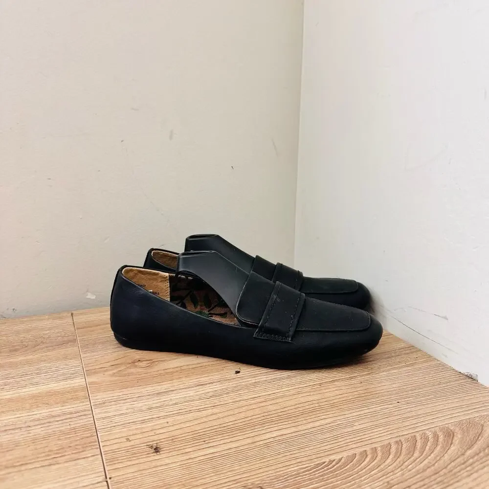 BOC Black Leather Slip On Loafers Women’s Size 7.5